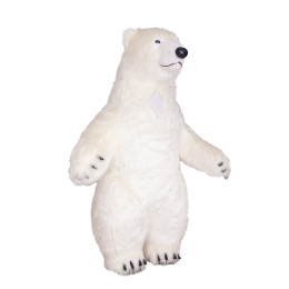 Przebranie dmuchane, kostium - Biały Niedźwiedź z długim futrem (mini)